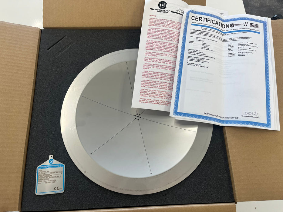 10" DN250 4,5 Bar Breekplaat