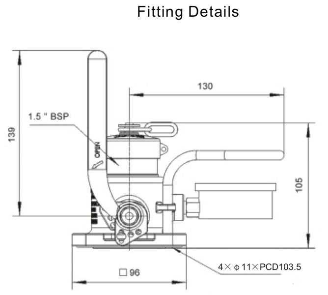 1.5 BSP NEW Air Inlet Ball Valve 2