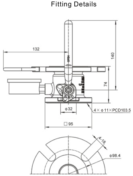1.5 Flange Air Inlet Ball Valve 2
