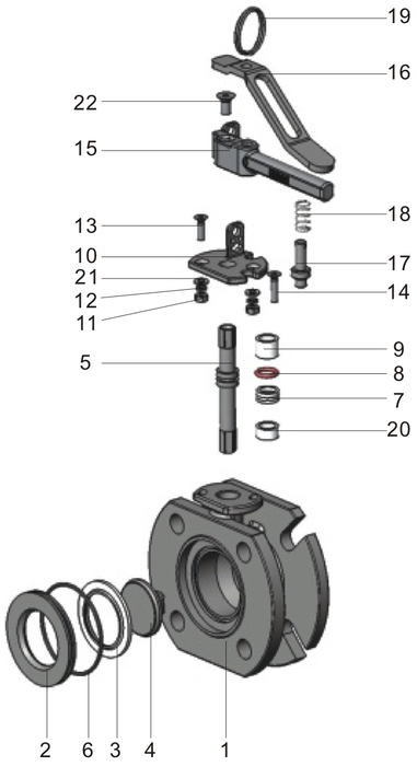 2%22 Flanged Air Inlet Butterfly Valve 3