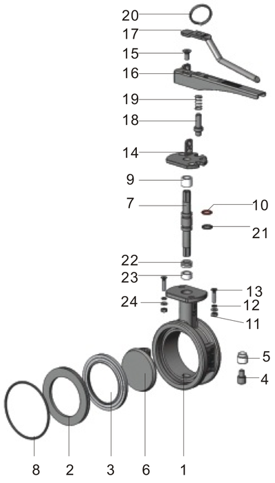 3 Clamped Butterfly Valve 2