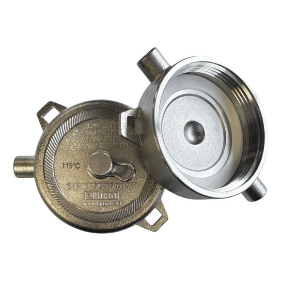 3" DN80 Schmelzsicherungskappe mit ø3 mm Edelstahlgewinde und Dichtung