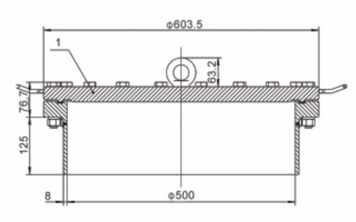 500mm FBM Manlid assembly