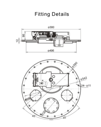 591211 Aluminum Alloy Manlid Fitting Details