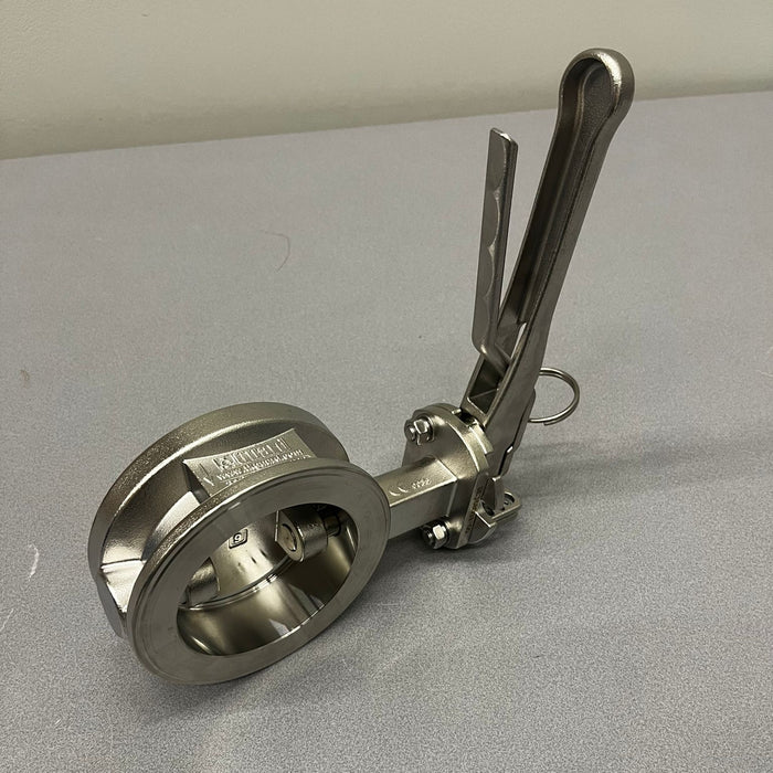 3" Geklemde vlinderklep type I, links open