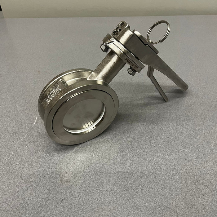 3" Geklemde vlinderklep type I, links open