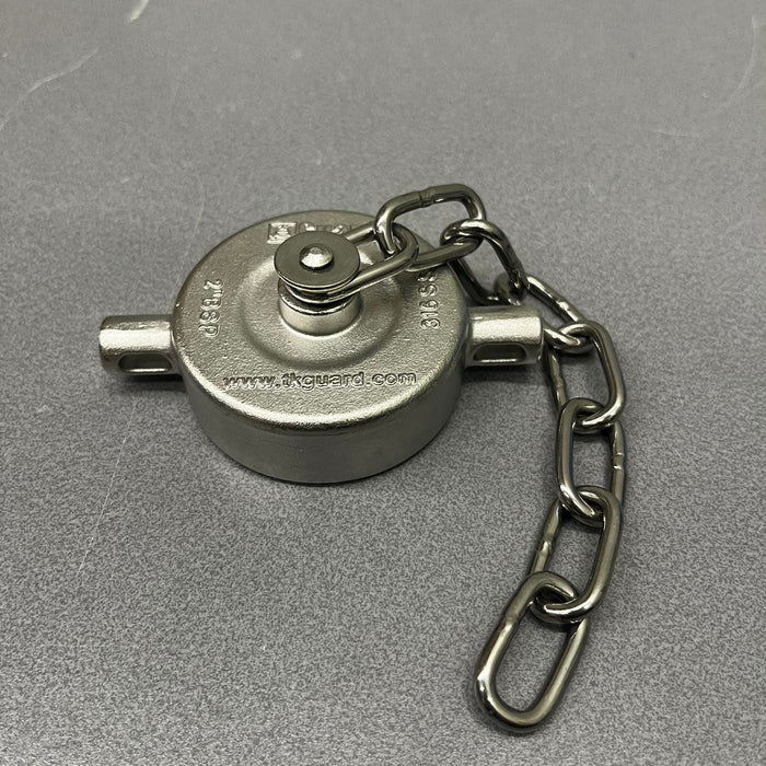 2" BSP Dust cap SS with chain and PTFE Seal