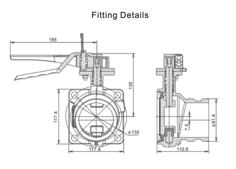 3" DC Cam Lock Unify Absperrklappe II