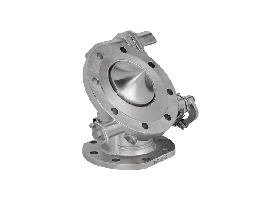 4" 45° Dampfbeheiztes pneumatisches Fußventil, spitzer Ventilkegel