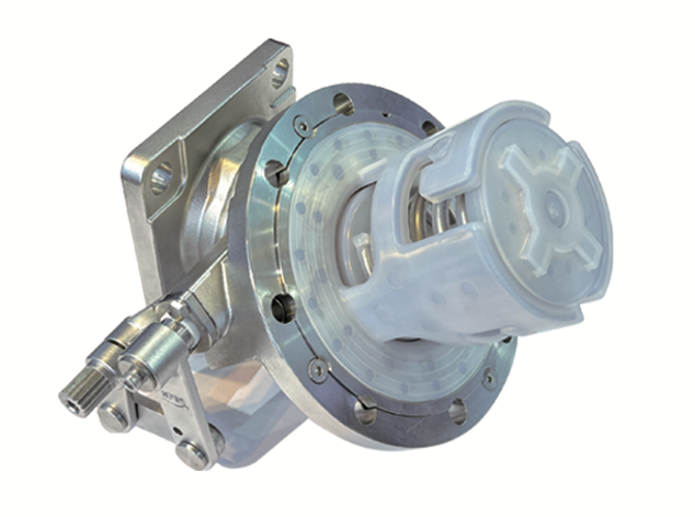 3-Zoll-Fußventil mit 45°-Winkel, PFA-ausgekleidet