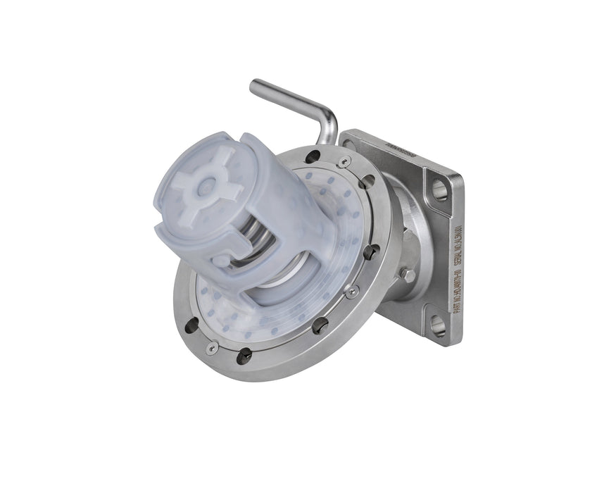 Vanne de pied 3 pouces à 45°, revêtement PFA