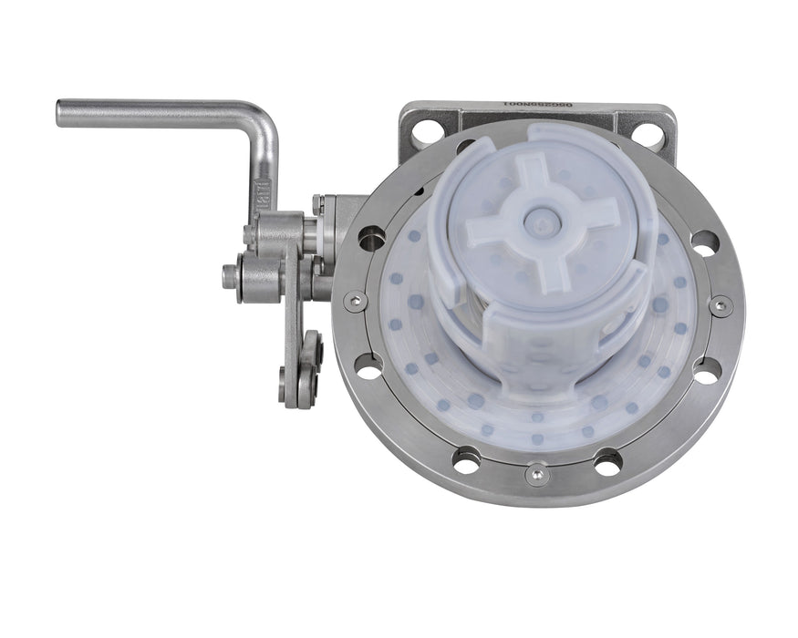Vanne de pied 3 pouces à 45°, revêtement PFA