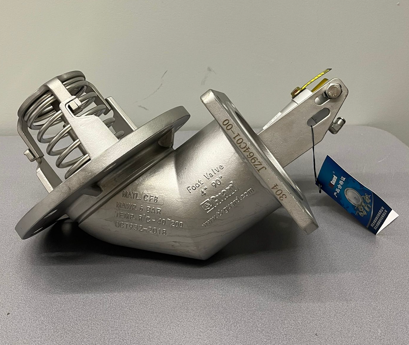 4" 90 Grad pneumatisches Fußventil