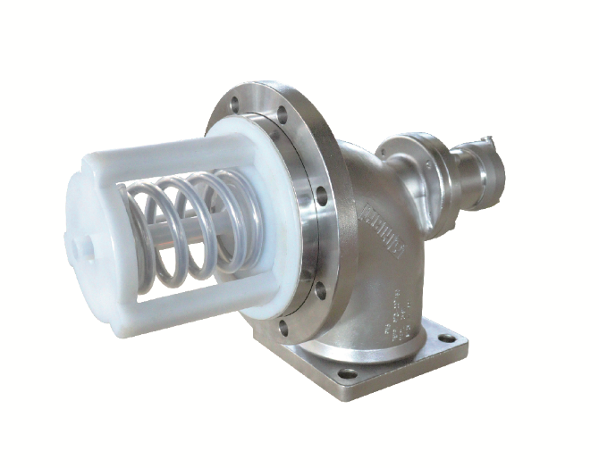 4" 90° Pneumatic Bottom Discharge Valve PFA Lined