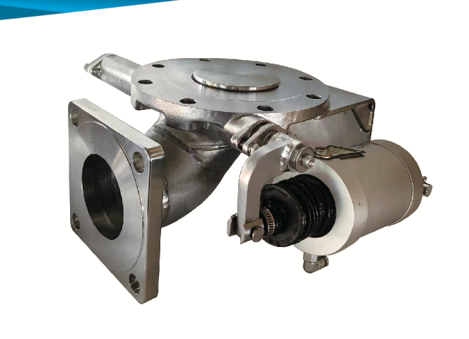 Válvula de pie de flujo rápido de 3" y 90 grados - control neumático