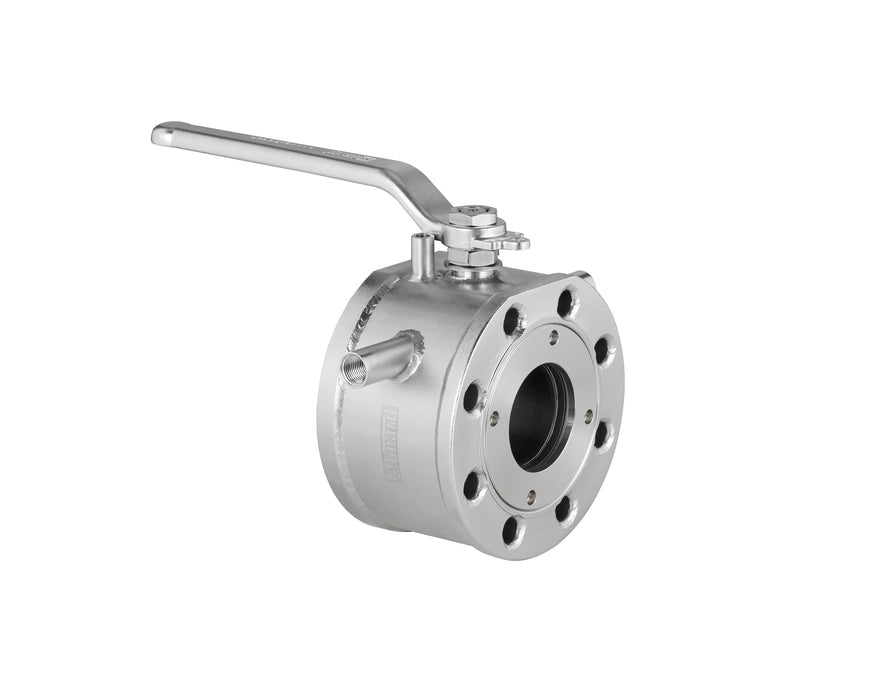 Robinet à boisseau sphérique 3" à passage intégral chauffé à la vapeur