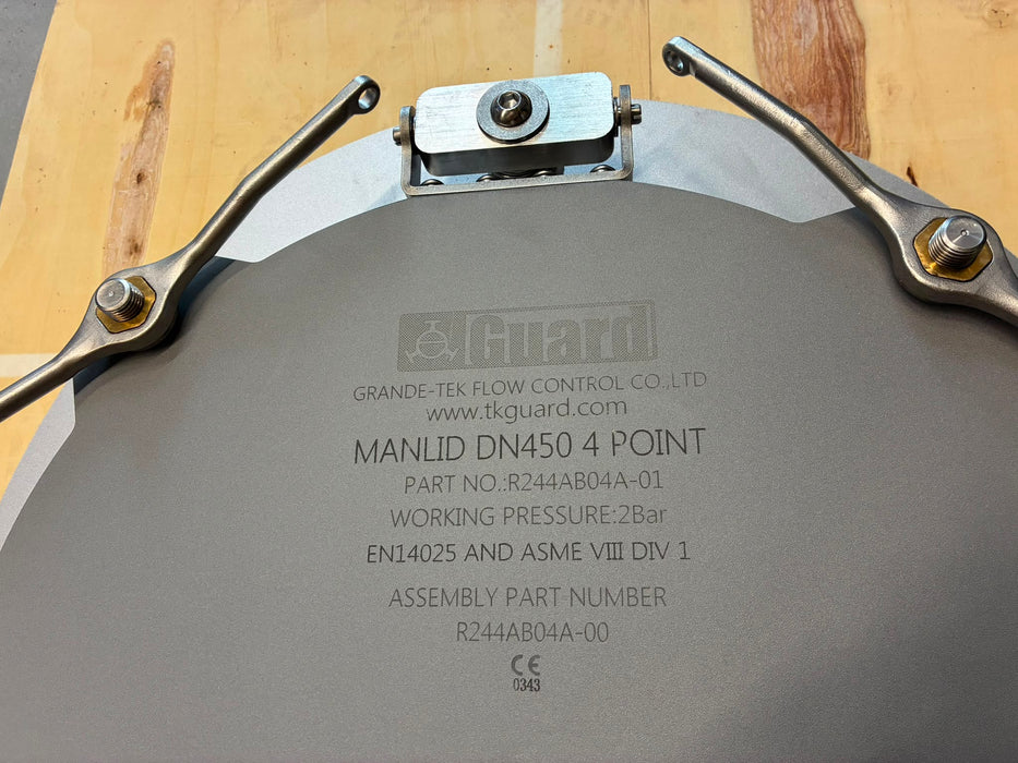 Conjunto de tapa de DN460 de aleación de aluminio y perfil bajo