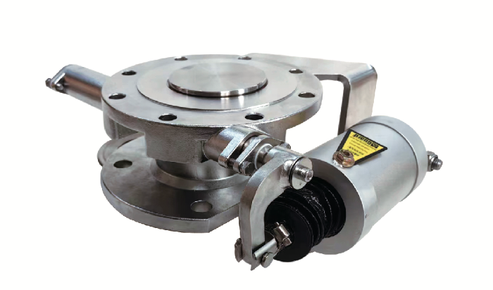 3" DN80 180 Degree Quickflow Foot Valve, Pneumatic Control