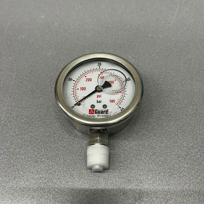 Manómetro, 0-40 bar (0-600PSI), 1/4" BSP conexión inferior