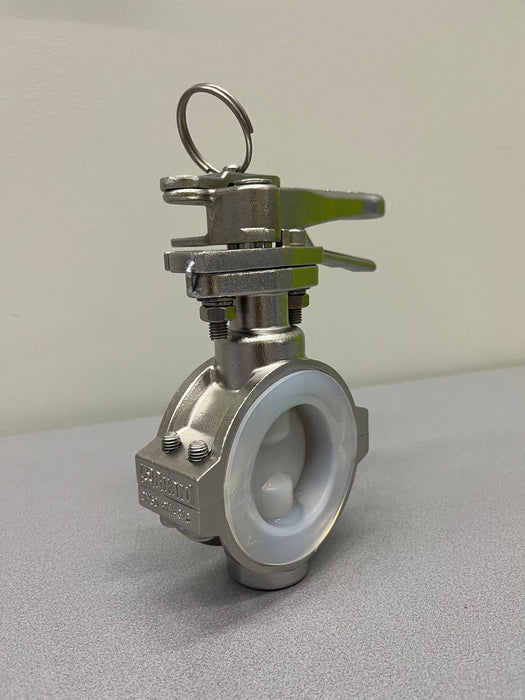 Válvula de mariposa de 2» con revestimiento de PFA