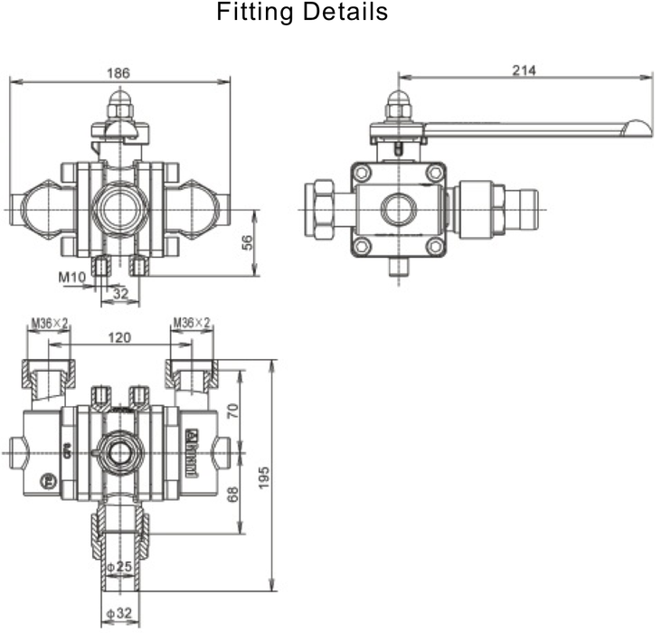 Cryogenic Three Way Ball Valve 2