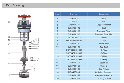 Part Drawing Emergency Cut-off Valve Page 87