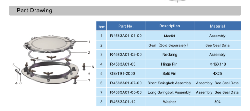 R4583A01-00 Part Drawing