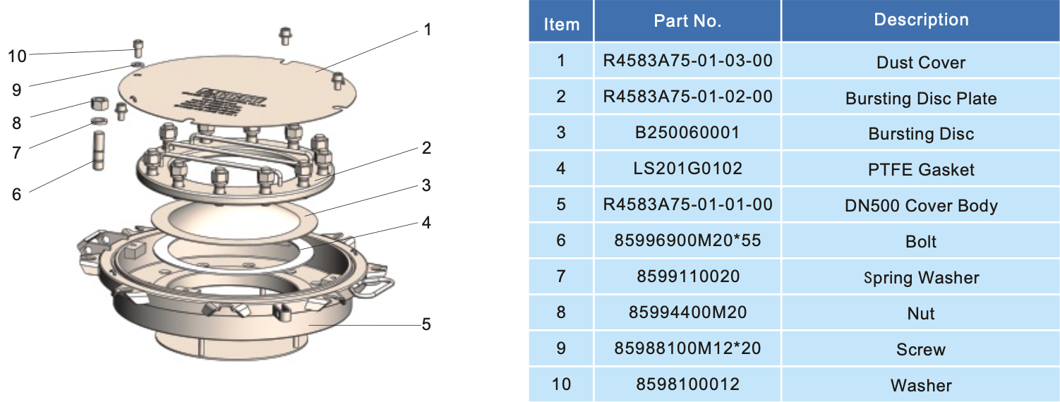 R4583A75-01-00 parts